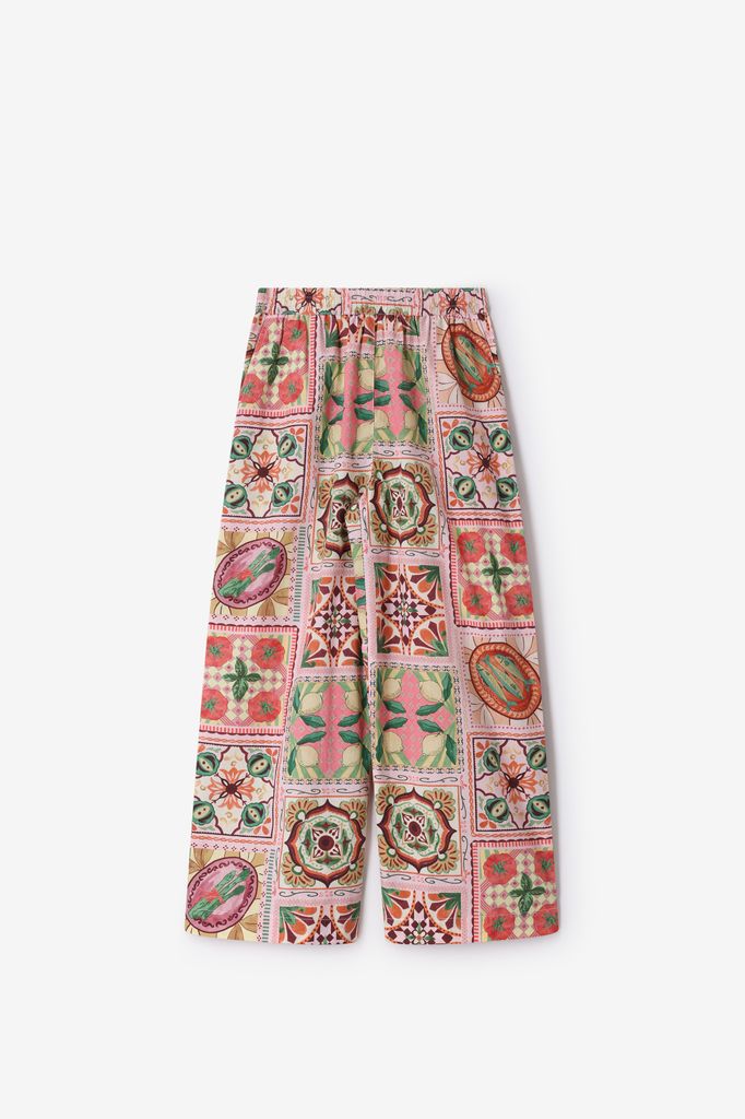 Sissy-Boy Lichtroze Wide Leg Broek Met Print