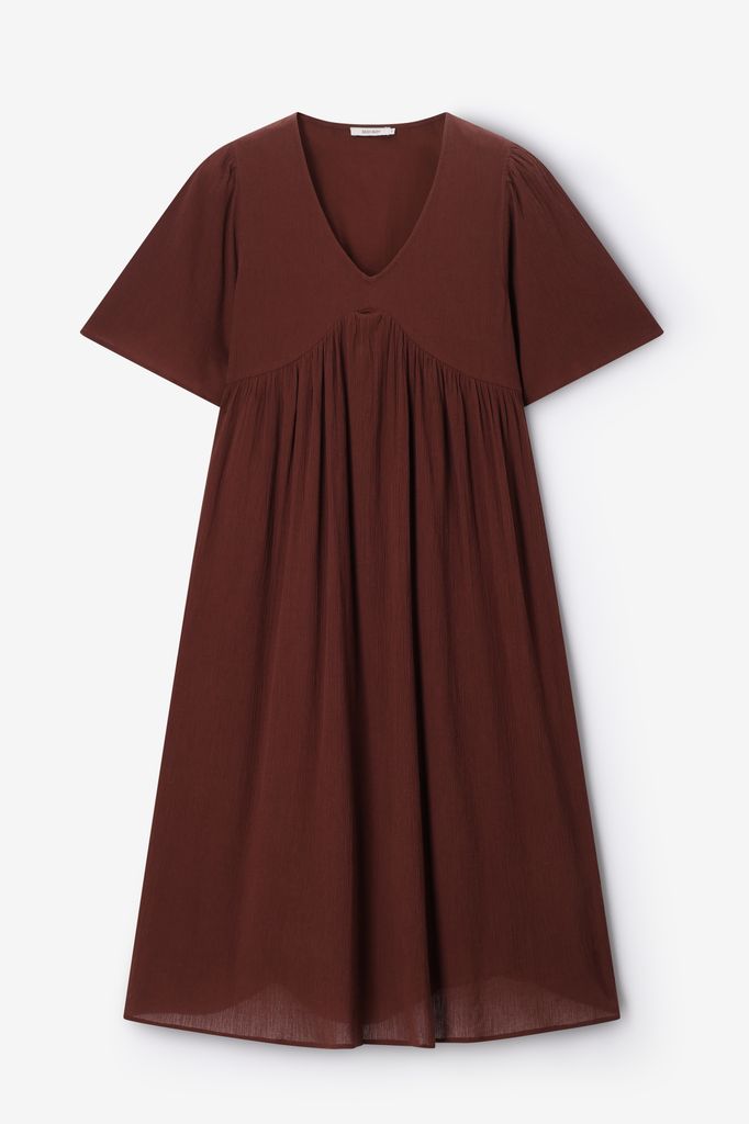 Sissy-Boy Donkerbruine Maxi Jurk