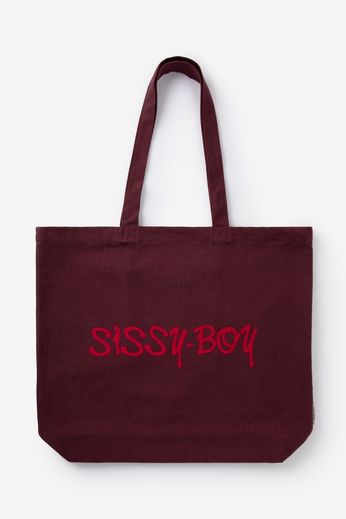 Sissy-Boy Donkerpaarse Canvas Shopper Large