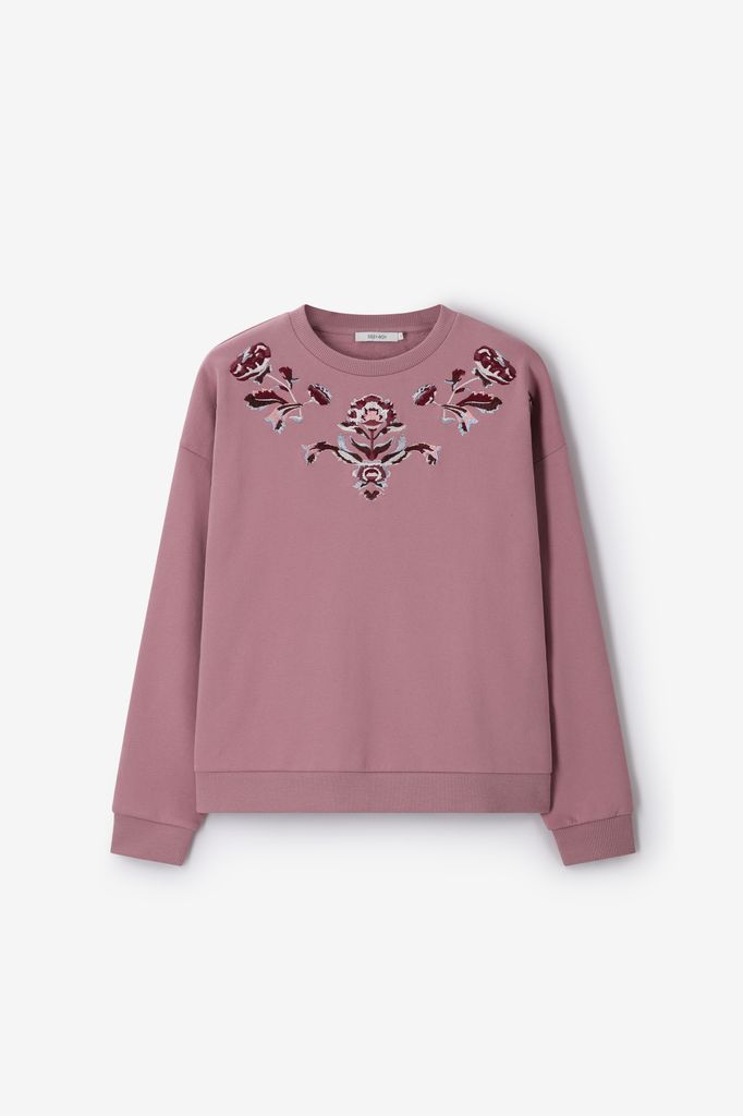 Sissy-Boy Roze Sweater Met Embroidery