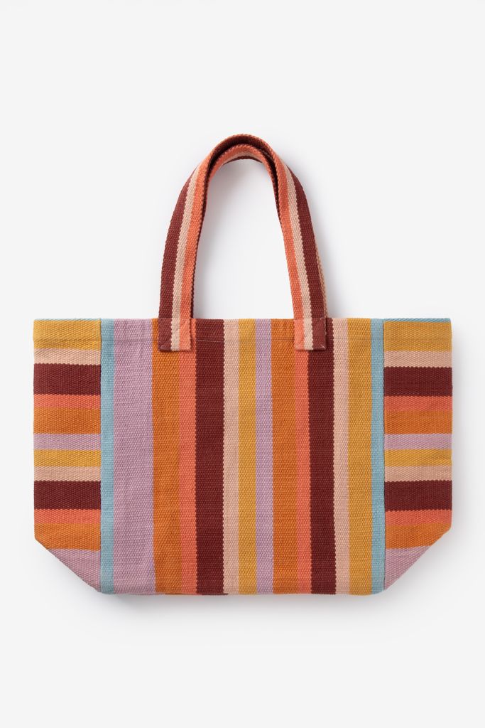 Sissy-Boy Donkeroranje Gestreepte Jacquard Shopper