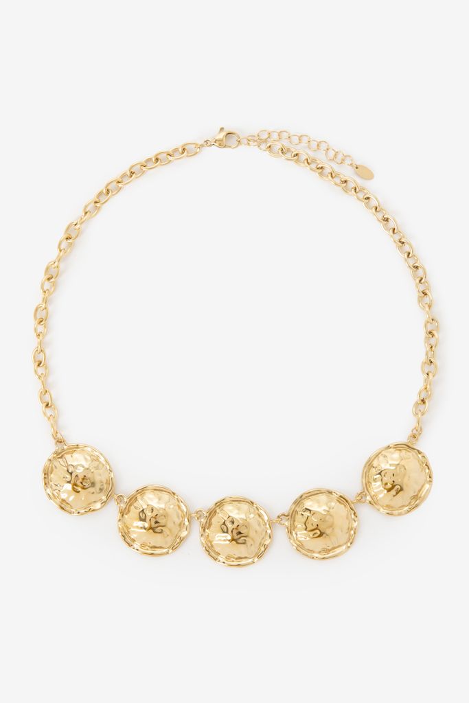 Sissy-Boy Gold Plated Ketting Met Ronde Hangers