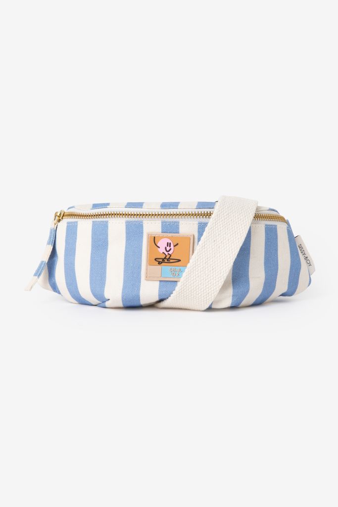 Sissy-Boy Blauwe Crossbody Tas Met Strepen