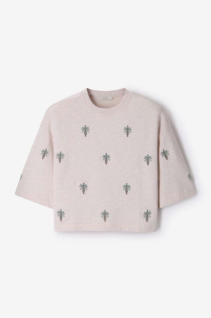 Sissy-Boy Beige Sweater Met Embroidery