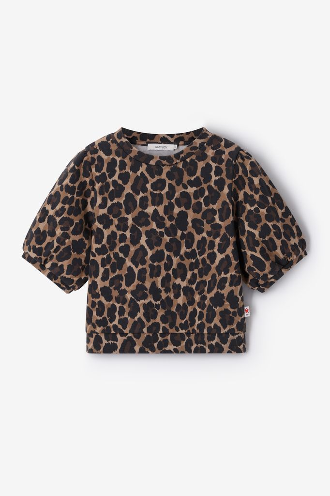 Sissy-Boy Bruine Sweater Met Leopard Print