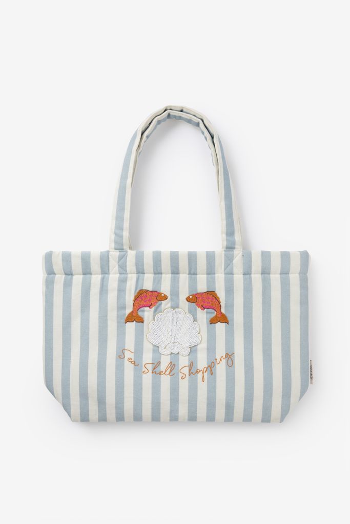 Sissy-Boy Blauwe Shopper Met Strepen