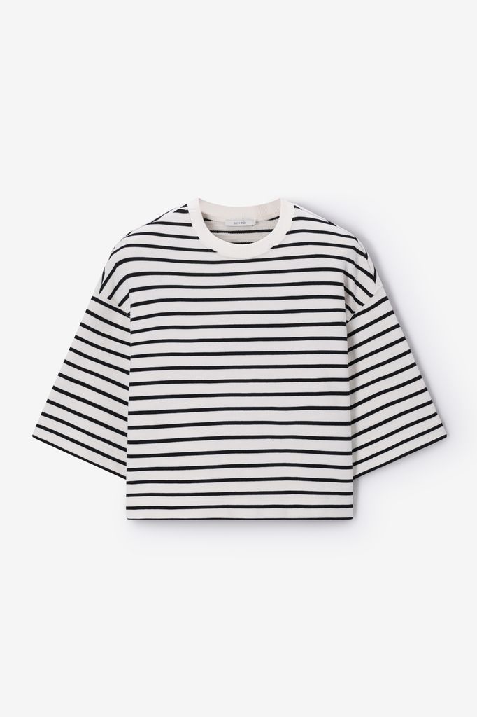 Sissy-Boy Witte Gestreepte Sweater