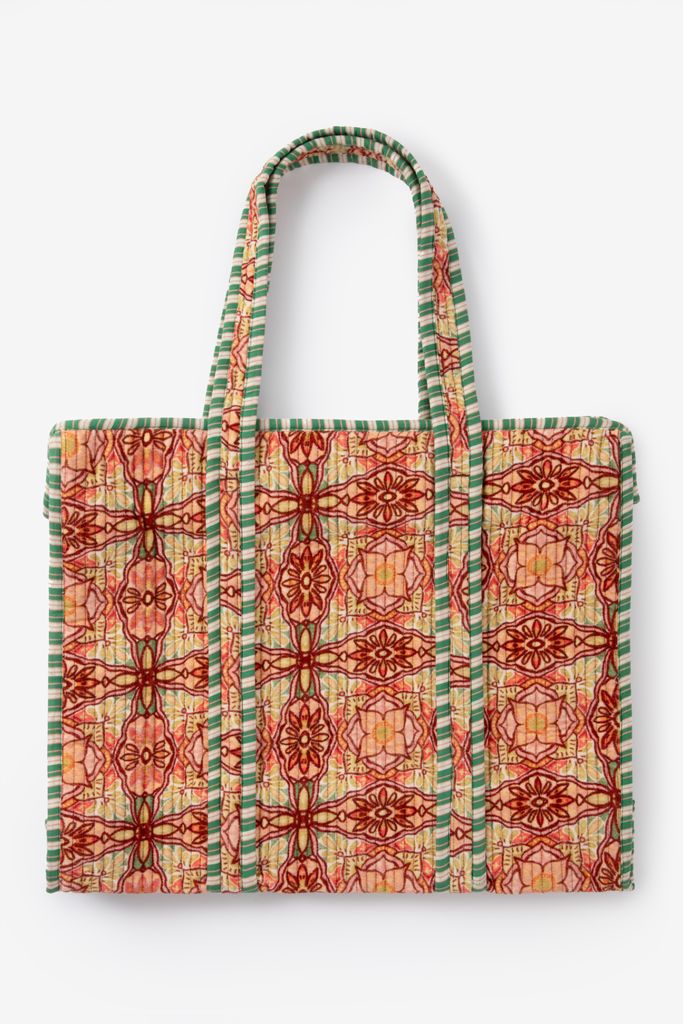Sissy-Boy Lichtroze Quilted Shopper Bloemenprint