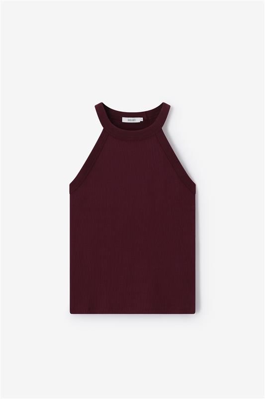 Sissy-Boy Donkerpaars Halter Singlet