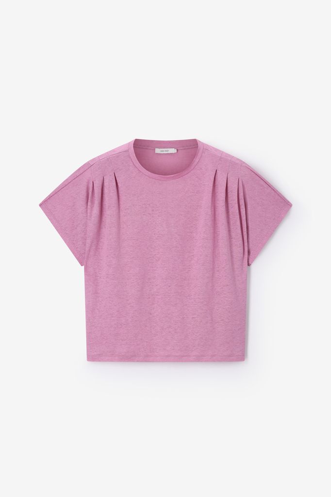Sissy-Boy Paars Linnen Boxy T-shirt