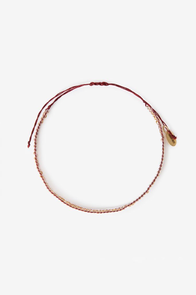 Sissy-Boy Donkerrode Armband Met Kralen