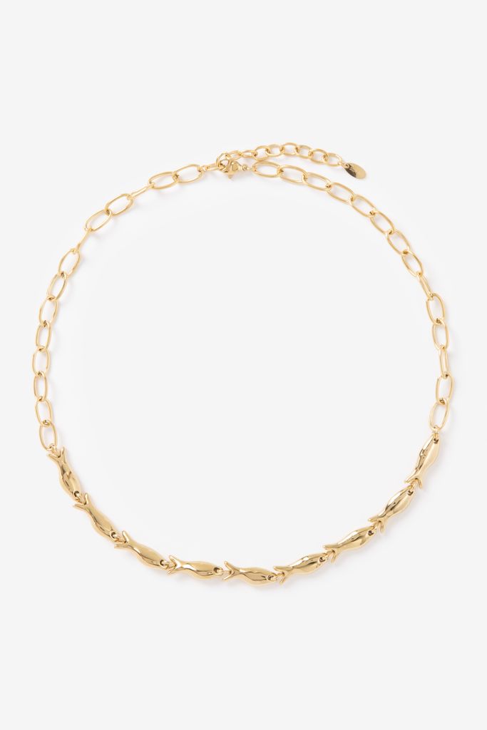 Sissy-Boy Gold Plated Ketting Met Vissen