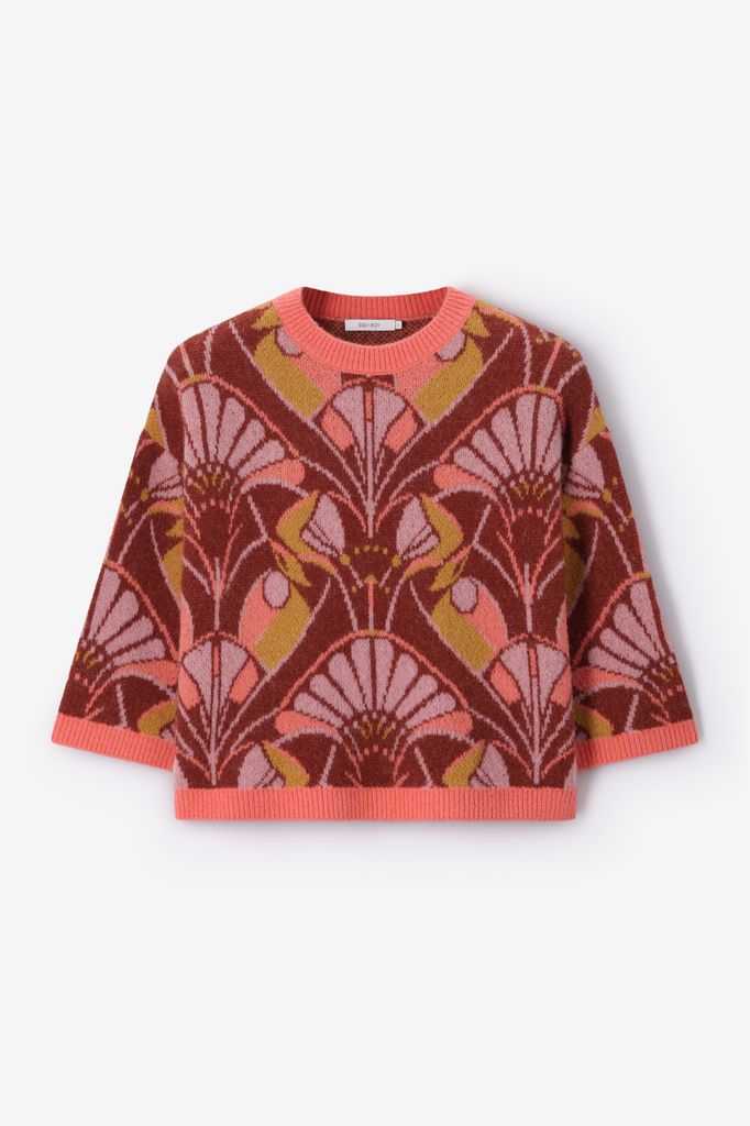 Sissy-Boy Donkeroranje Trui Met Print