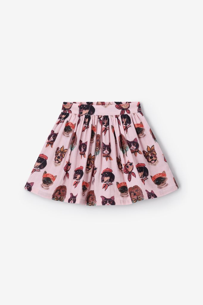 Sissy-Boy Lichtroze Rok Met Hondjes Print