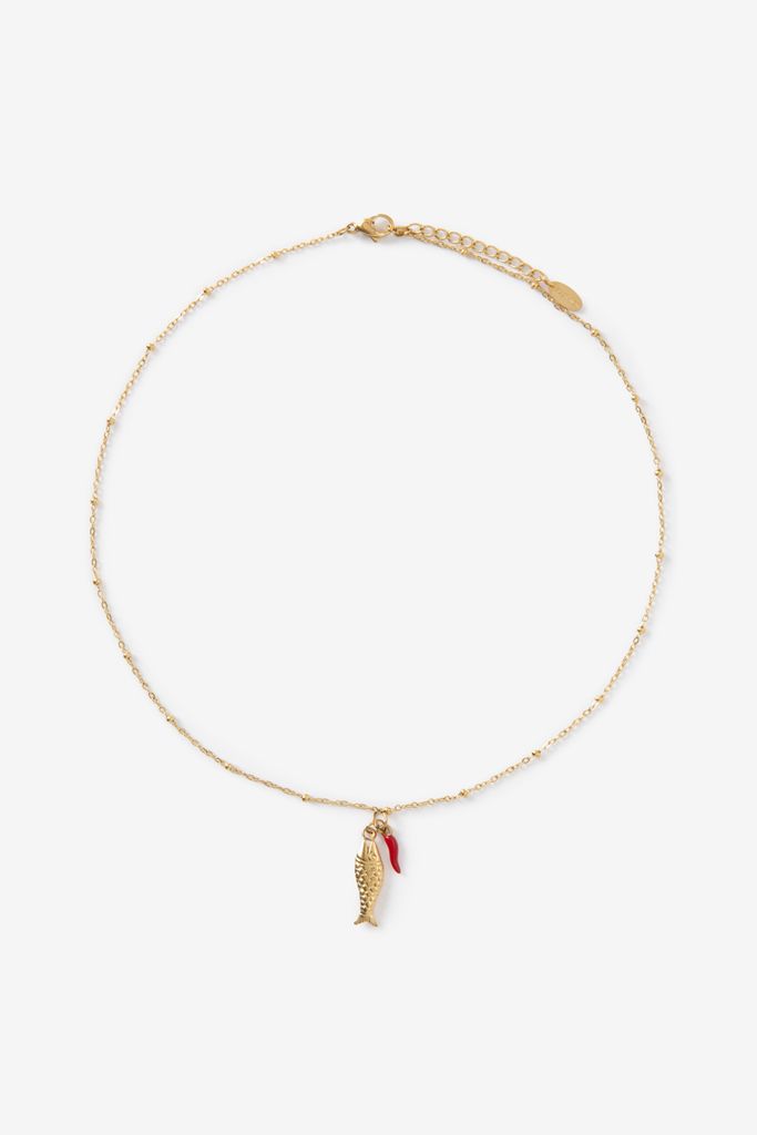 Sissy-Boy Gold Plated Ketting Met Visje