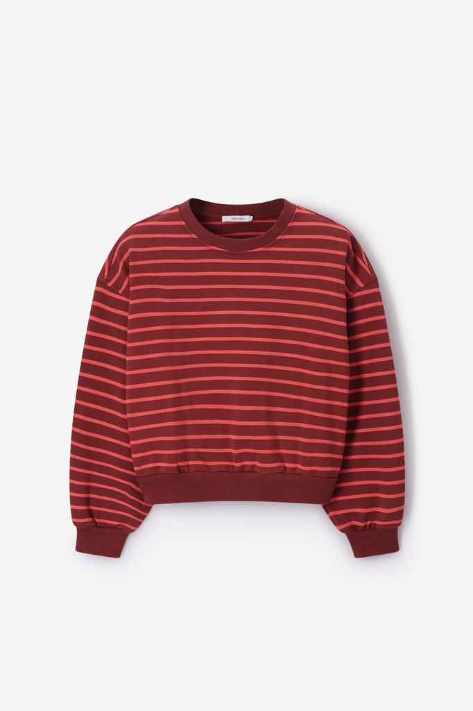 Sissy-Boy Donkerrode Gestreepte Sweater