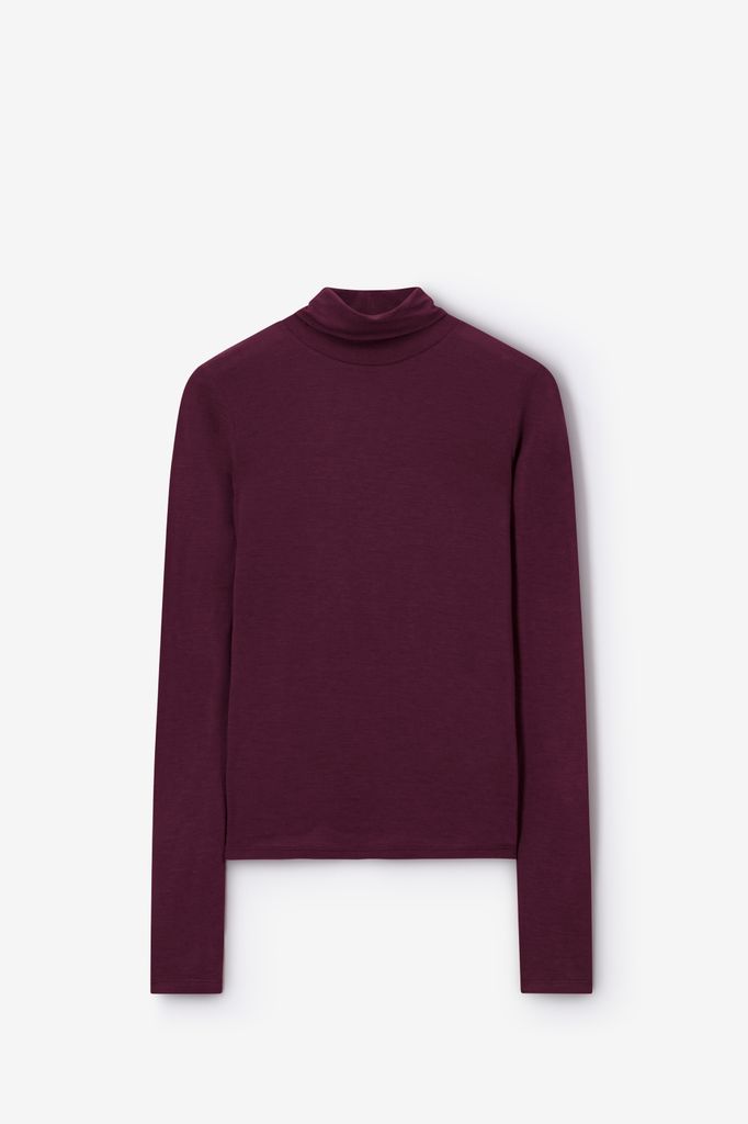 Sissy-Boy Donkerrode Wollen Turtleneck Top