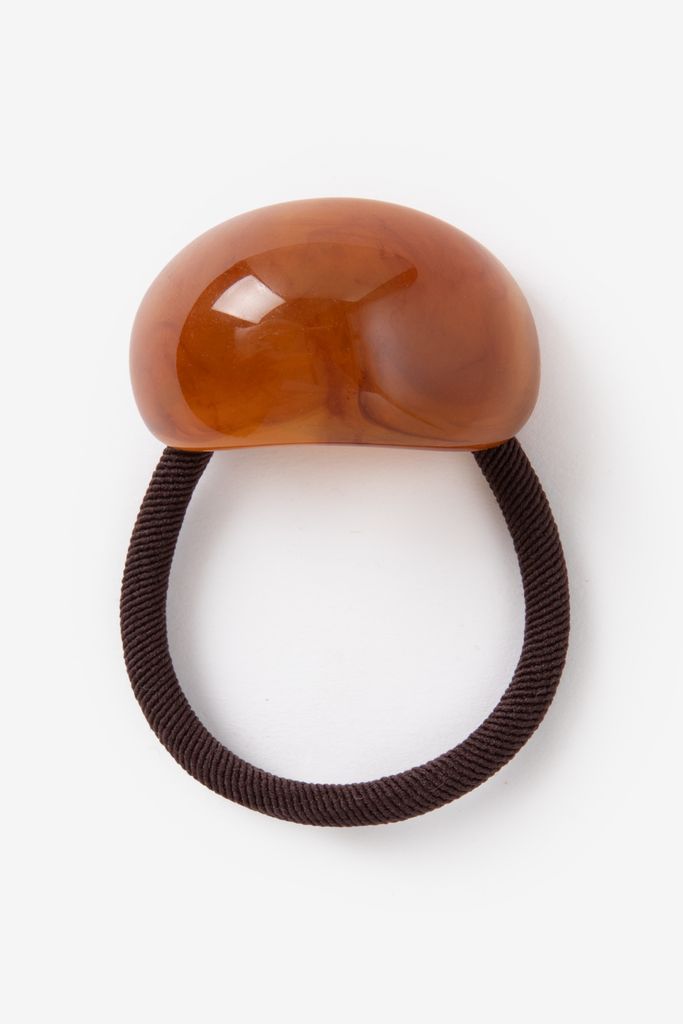 Sissy-Boy Bruine Resin Haarelastieken Met Cuff