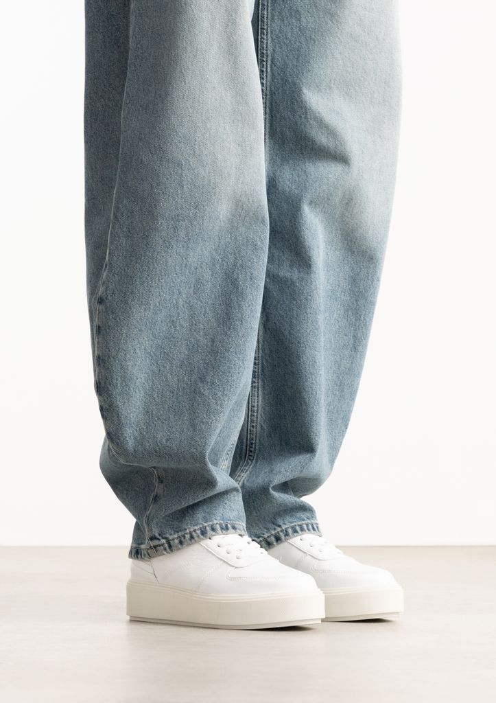 Sacha Witte Sneakers Met Plateauzool