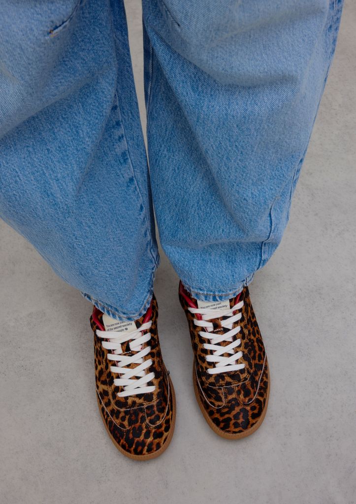 Sacha Leopard Leren Sneakers