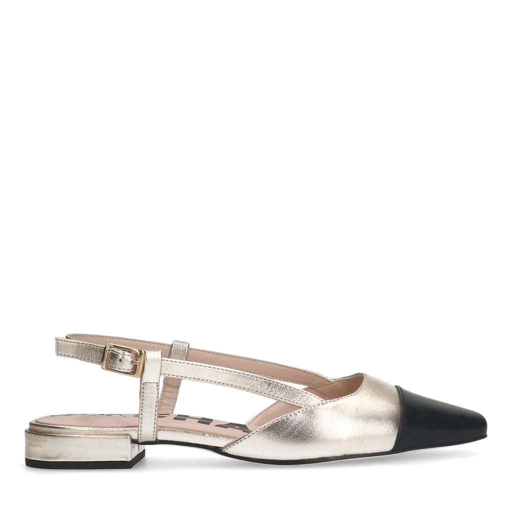 Sacha Gouden Leren Slingbacks