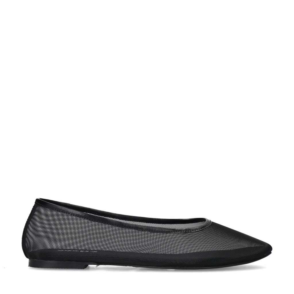Sacha Zwarte Mesh Ballerina's