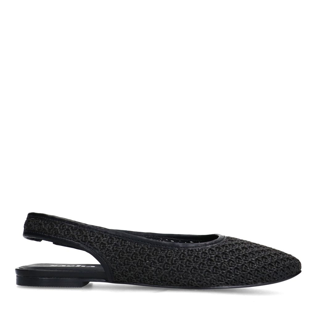 Sacha Zwarte Fishnet Slingbacks thumbnail