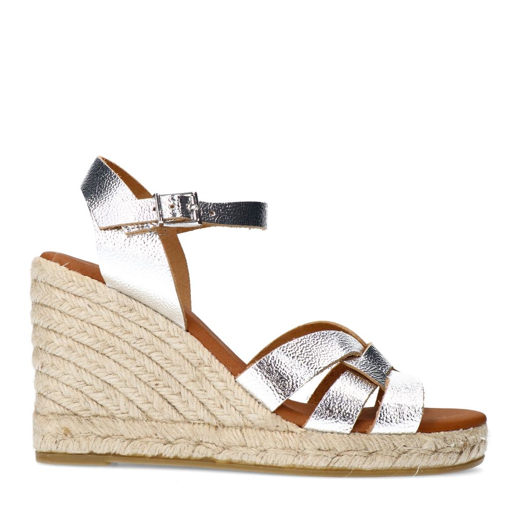 Sacha Zilveren Metallic Sleehak Sandalen