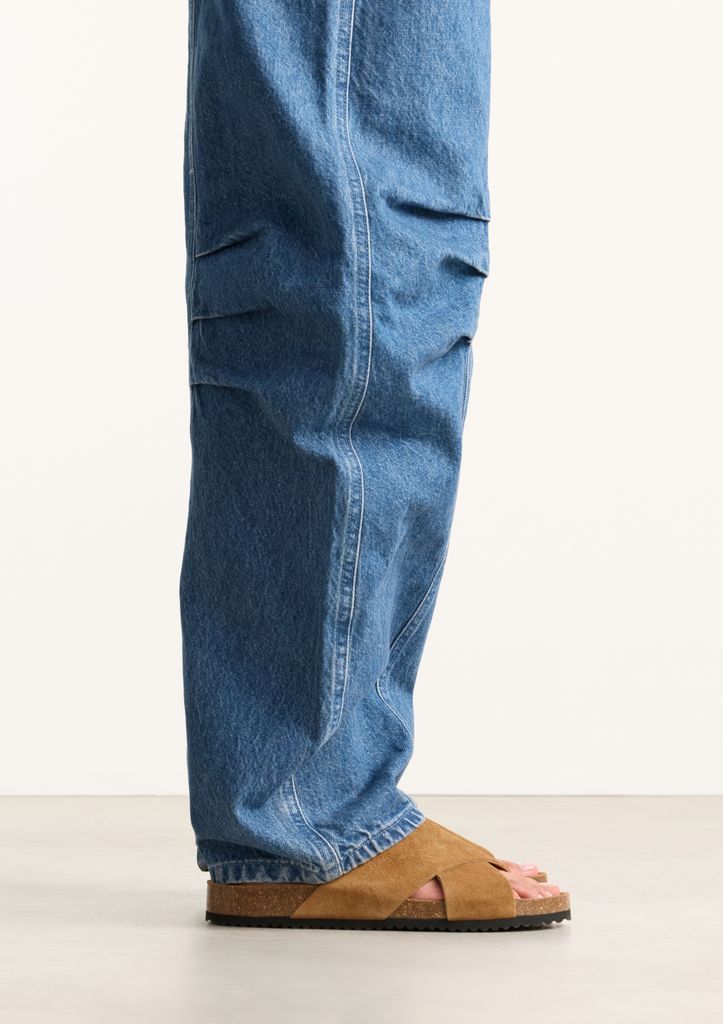 Sacha Cognac Suède Slippers