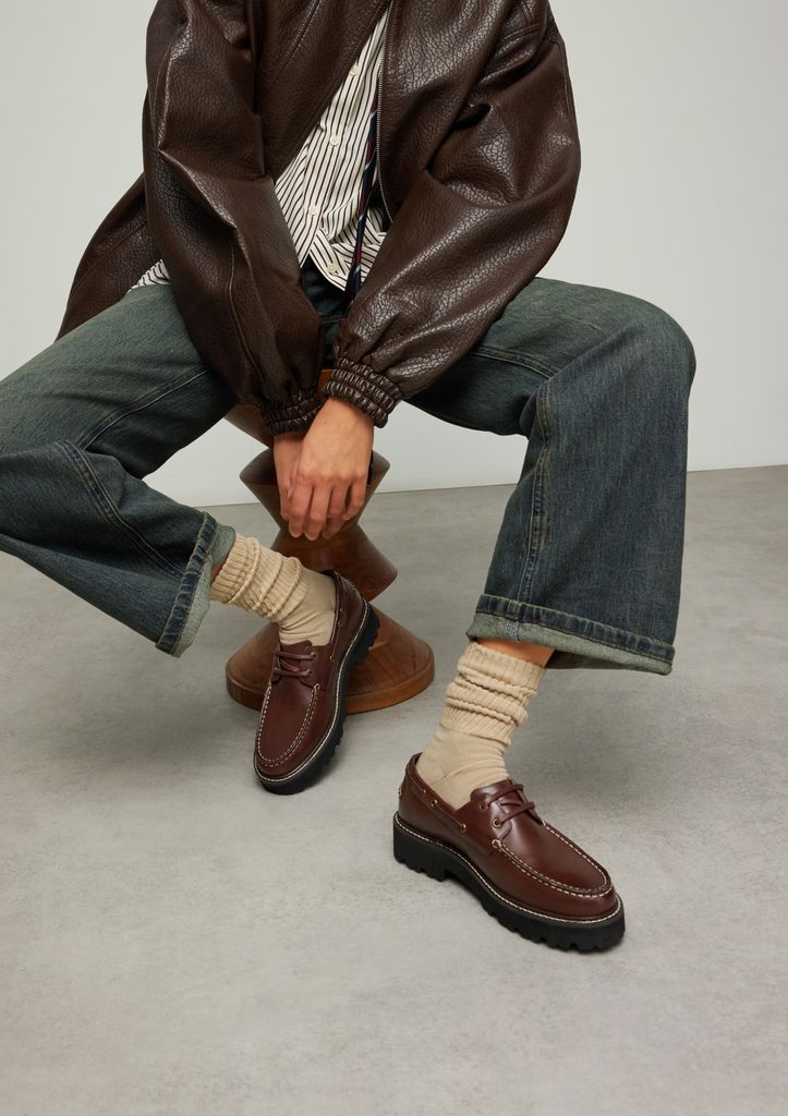 Sacha Bruine Leren Bootschoenen
