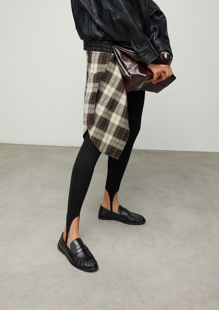 Sacha Zwarte Leren Loafers