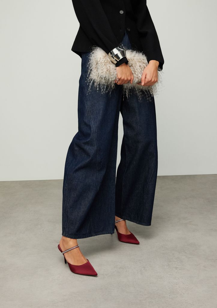 Sacha Burgundy Pumps Met Strass Bandje