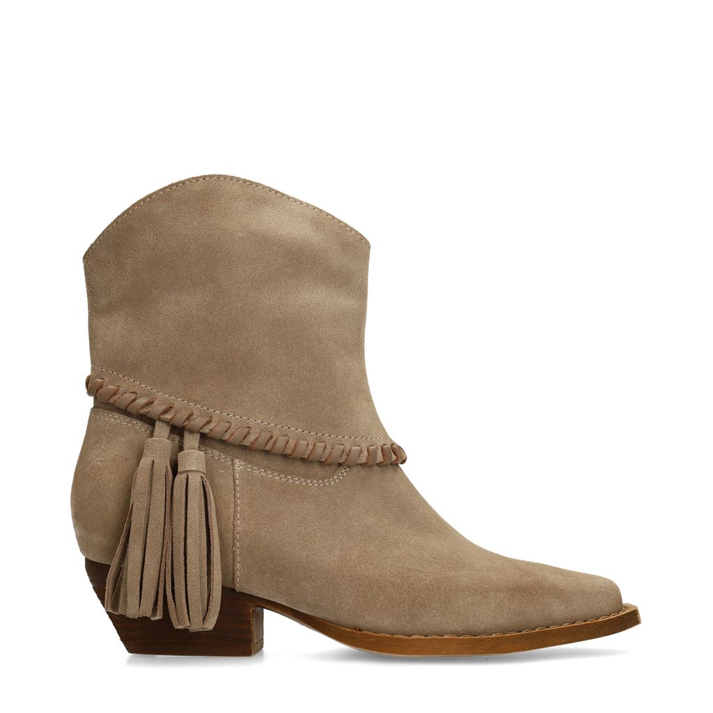 Sacha Beige Leren Western Laarsjes