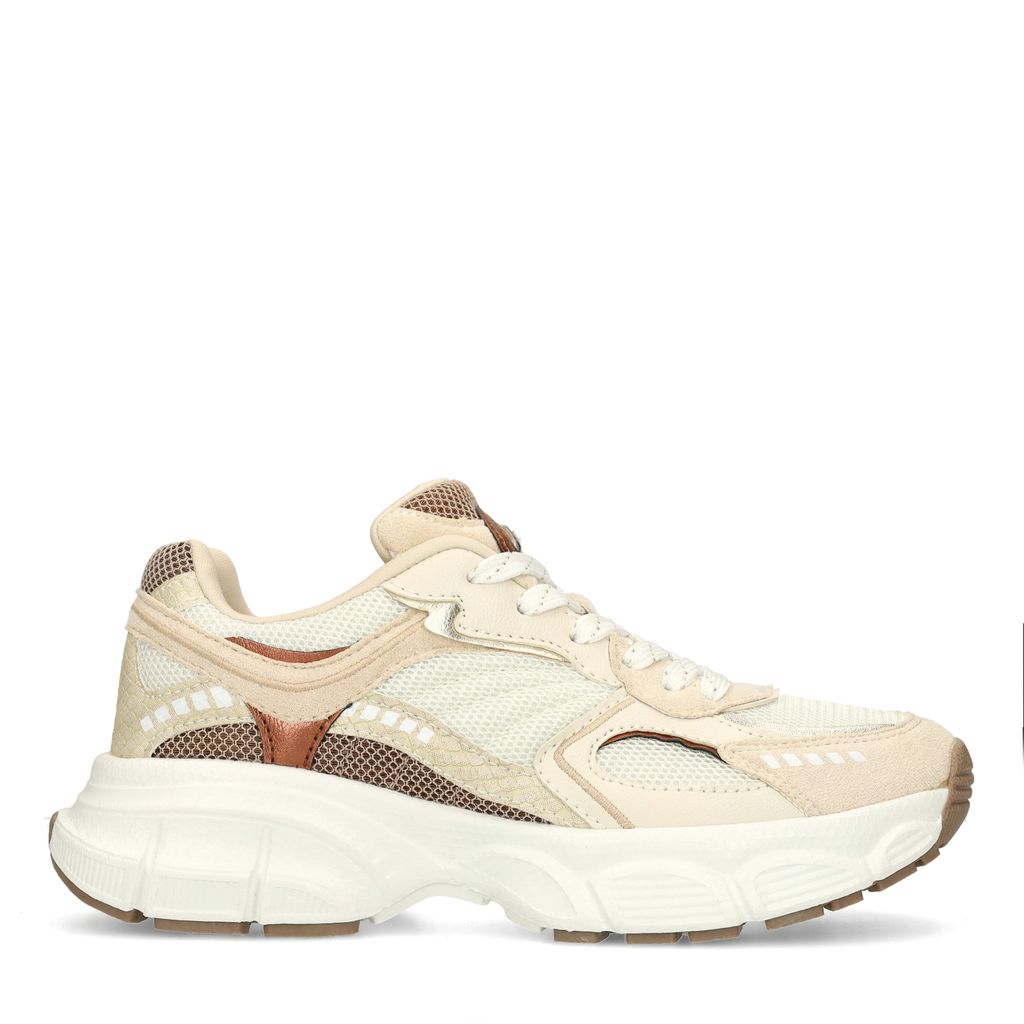 Sacha Witte Sneakers Met Beige Details