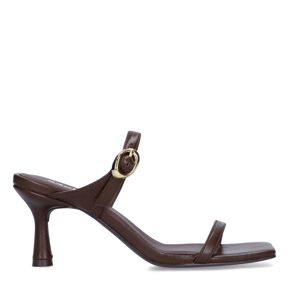 Sacha Bruine Leren Sandalen Met Hak