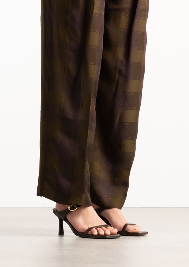 Sacha Bruine Leren Sandalen Met Hak