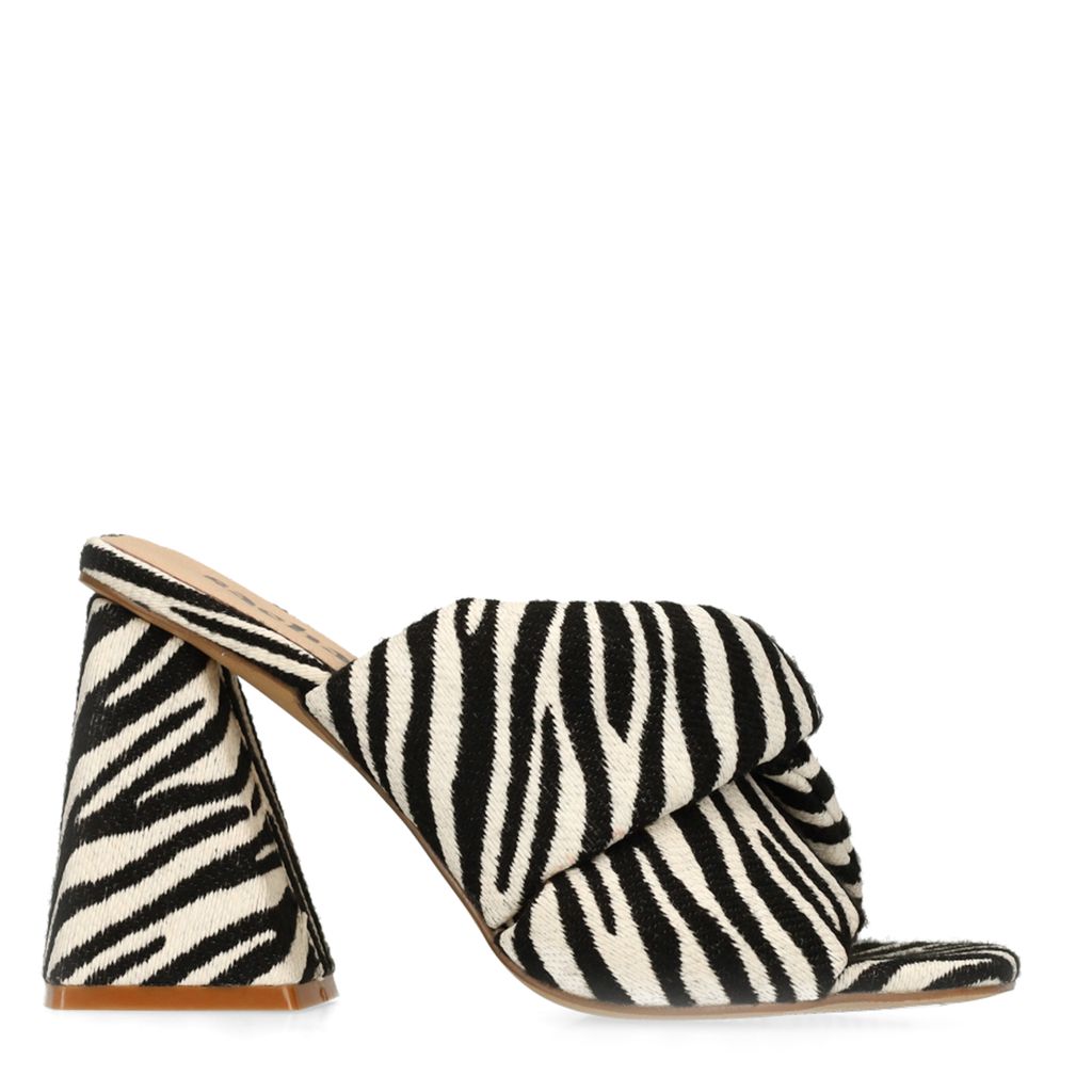 Sacha Zebra Print Muiltjes Met Hak