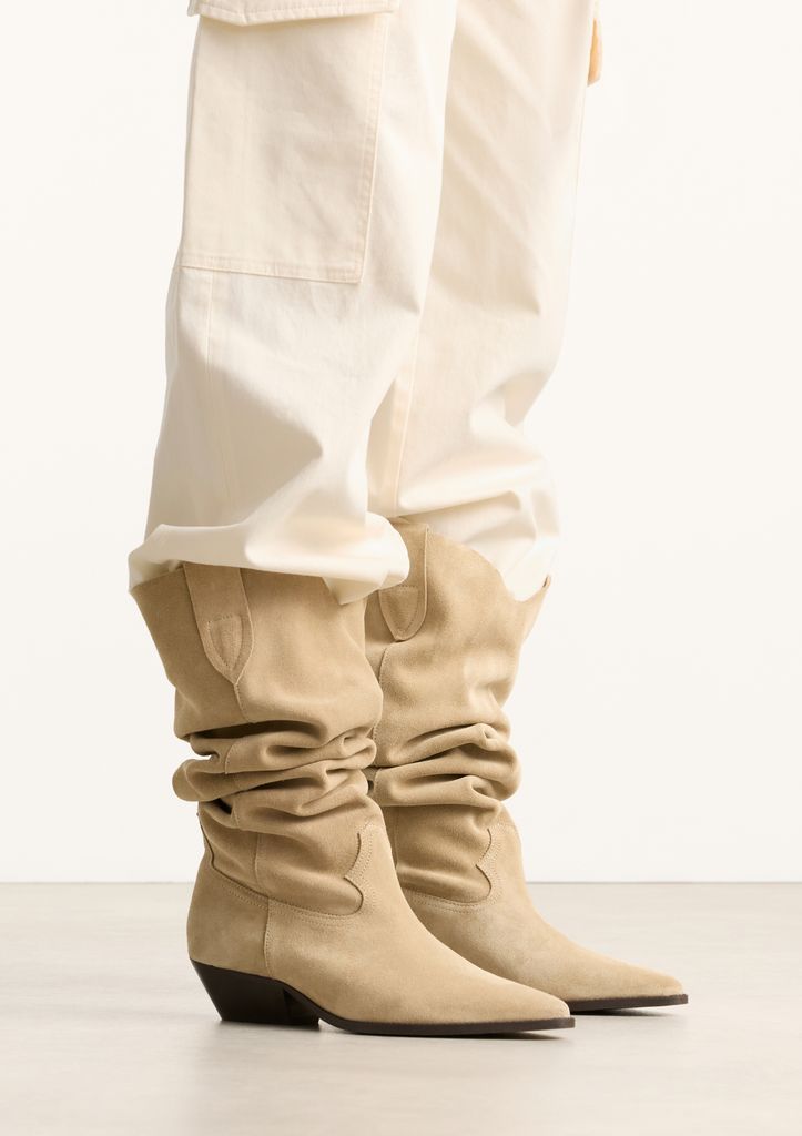 Sacha Beige Suède Cowboylaarzen