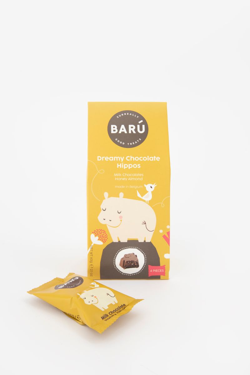 Barú Dreamy Chocolate Hippos honing amandel