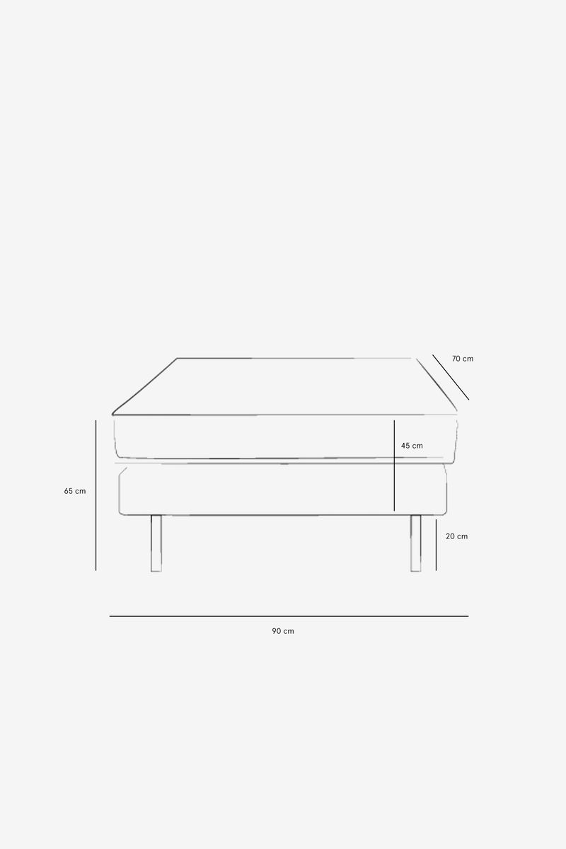 Amsterdam velvet hocker oker