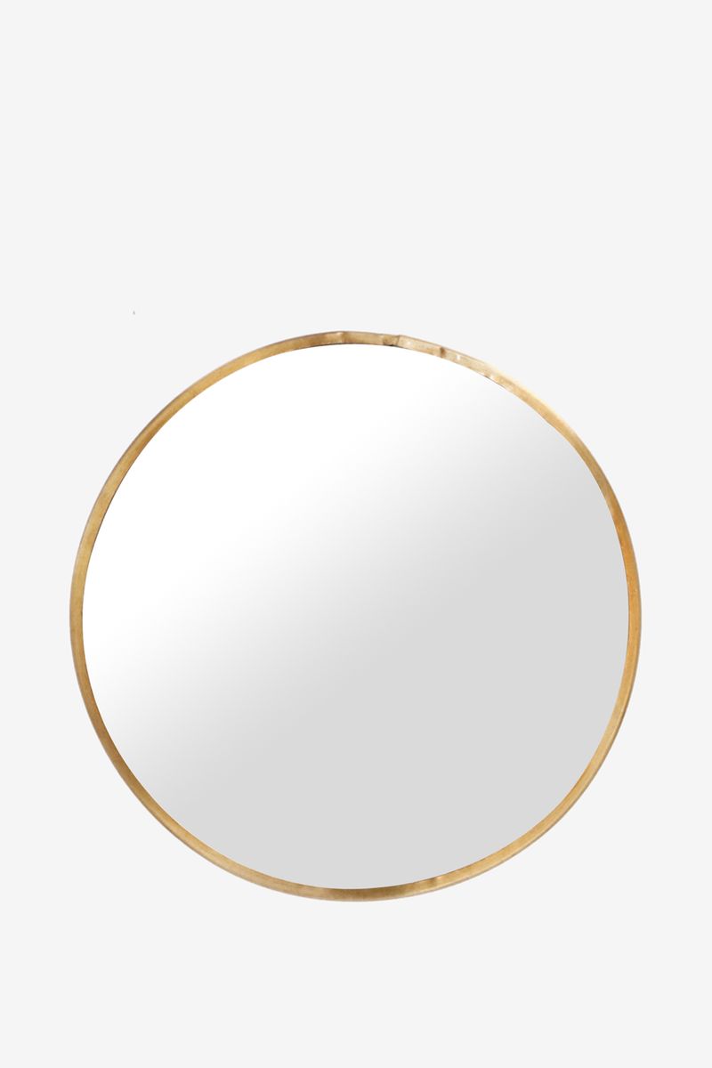 Goudkleurige spiegel rond