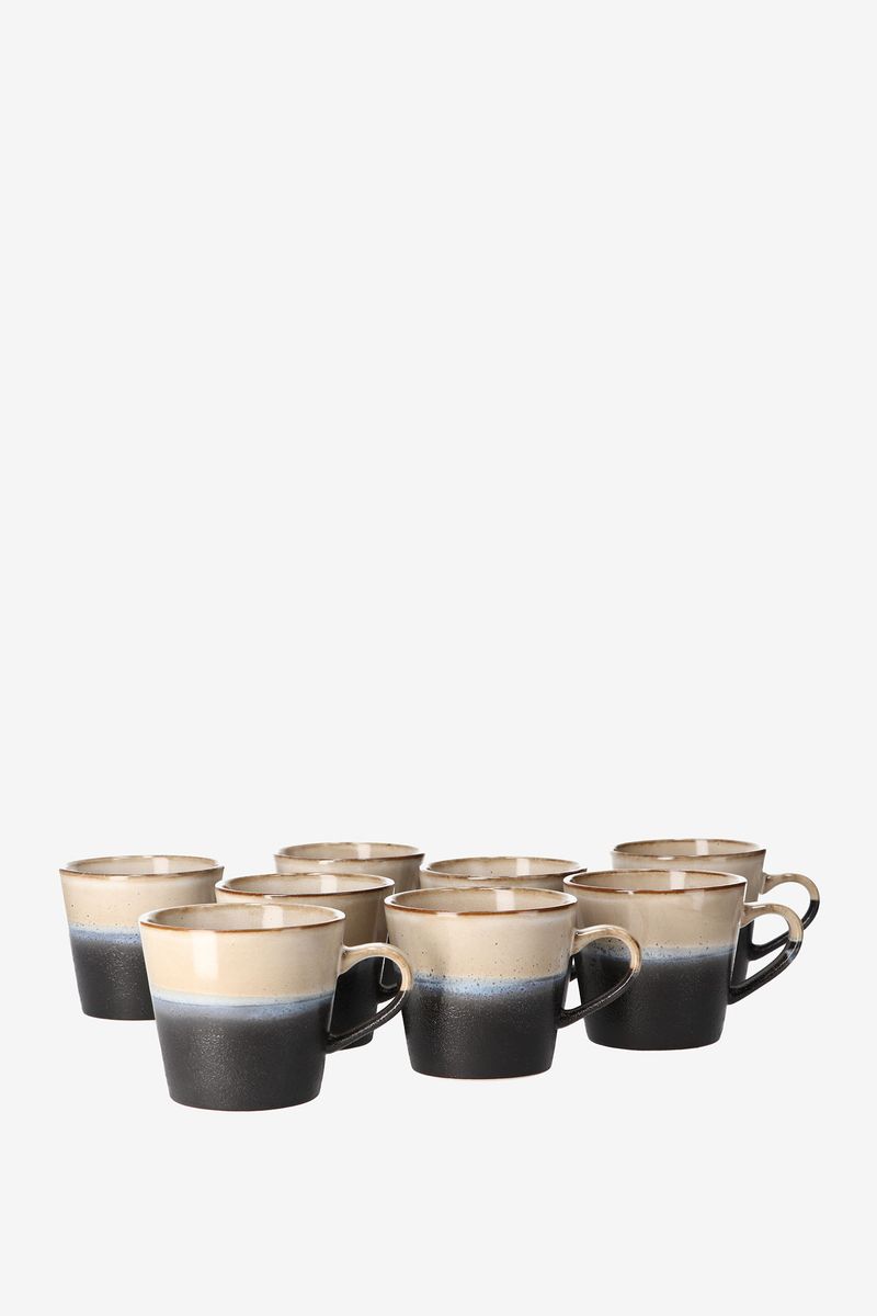 HKliving 70s ceramics cappuccino mokken Rock