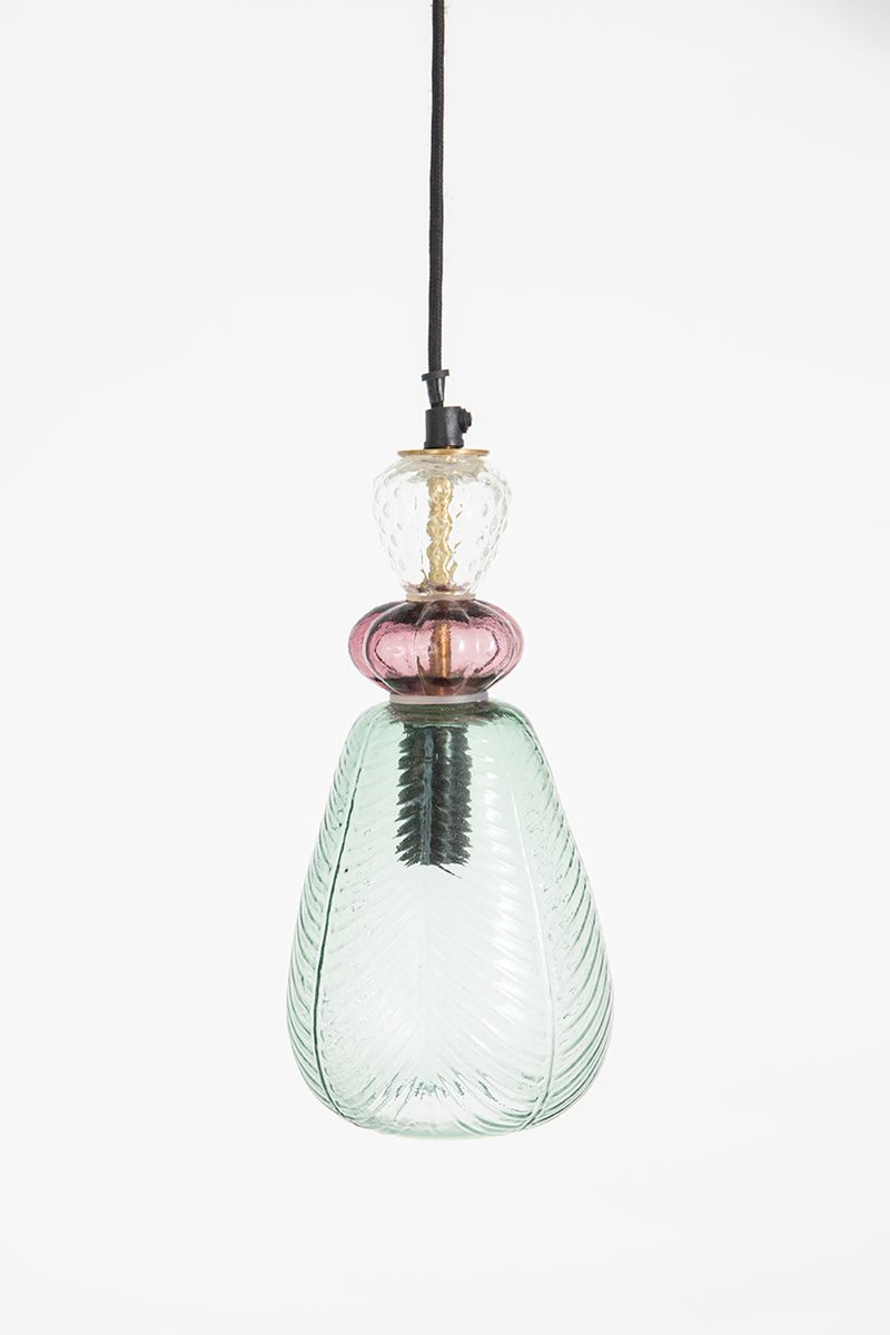 Glazen hanglamp pendant groen