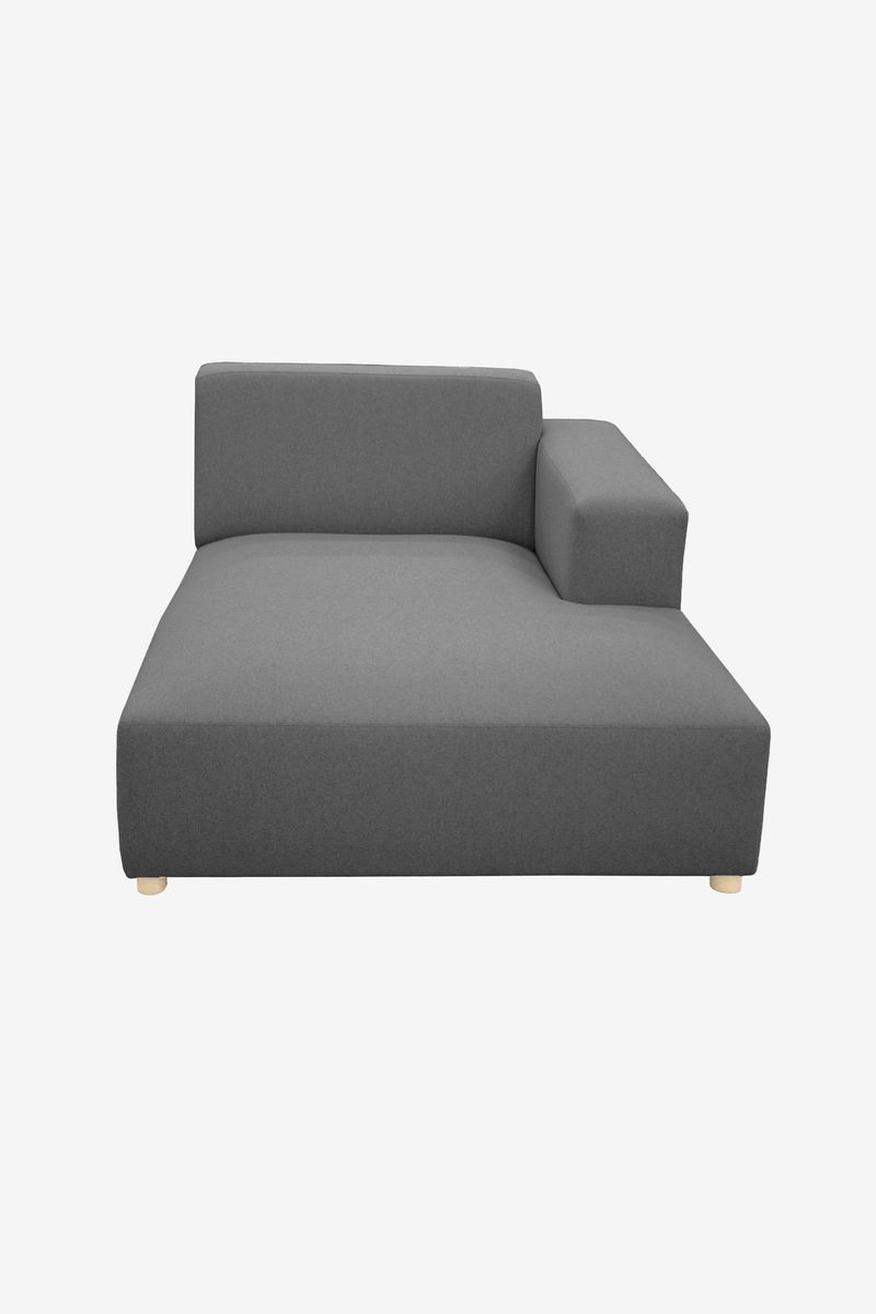Earl chaise longue rechts Unit Antraciet
