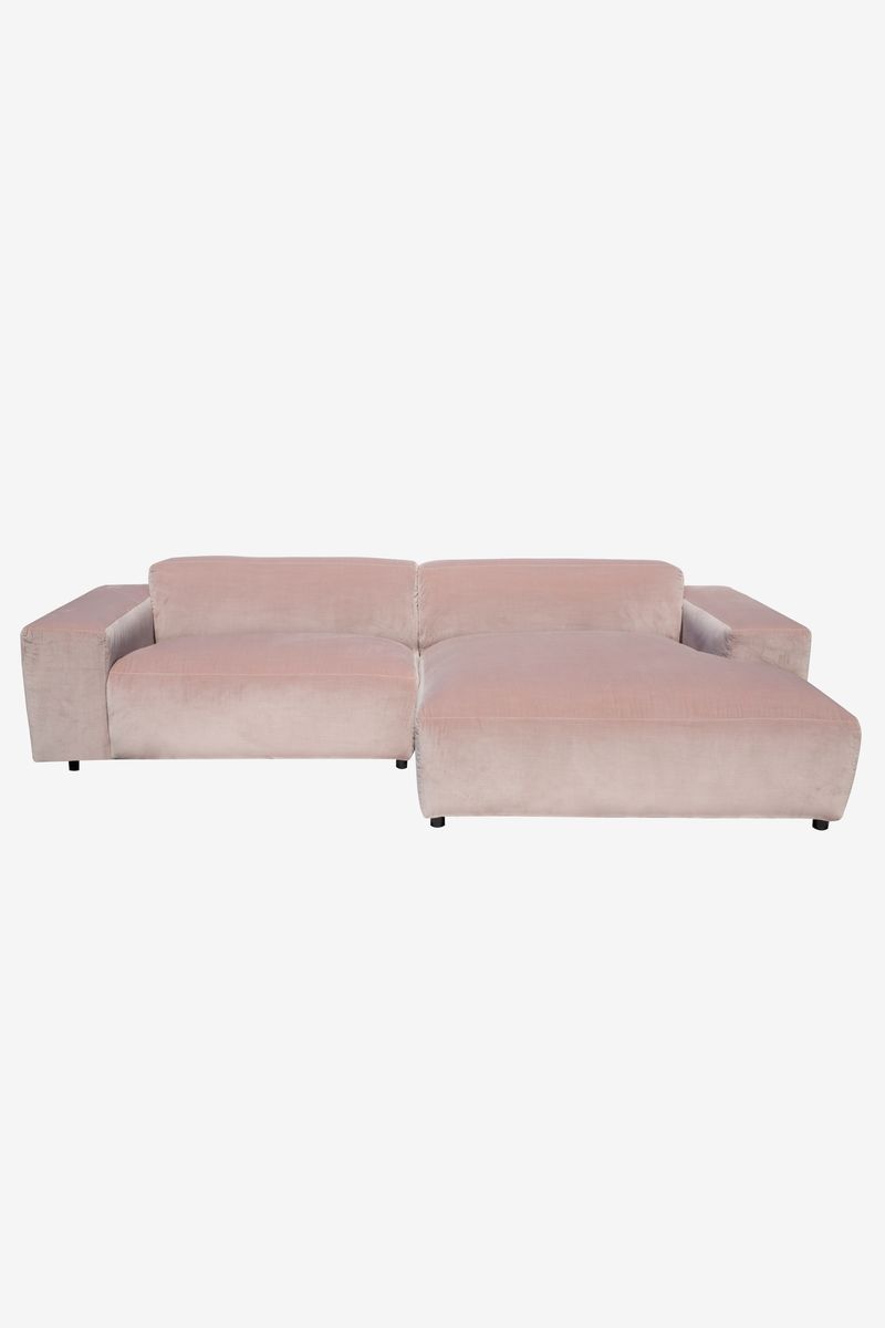 King 3-zits bank chaise longue rechts nude
