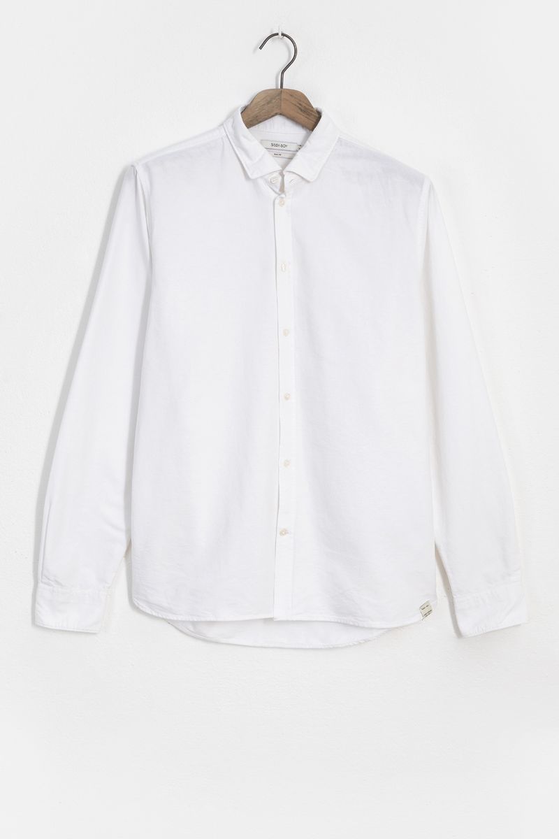 Wit Katoenen Oxford Overhemd