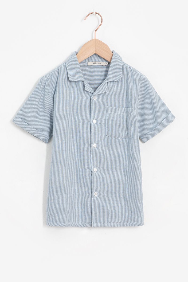 Sissy-Boy - Blauw gestreept overhemd