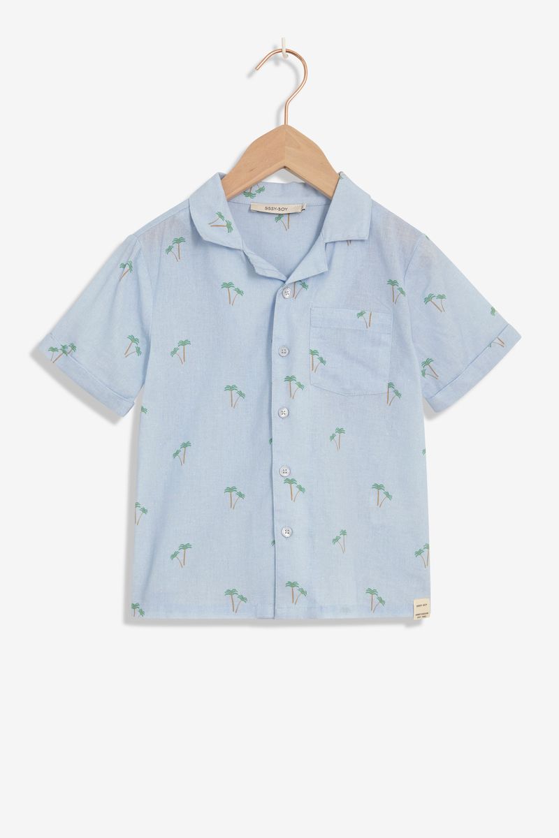 Sissy-Boy - Lichtblauw overhemd met palmbomen