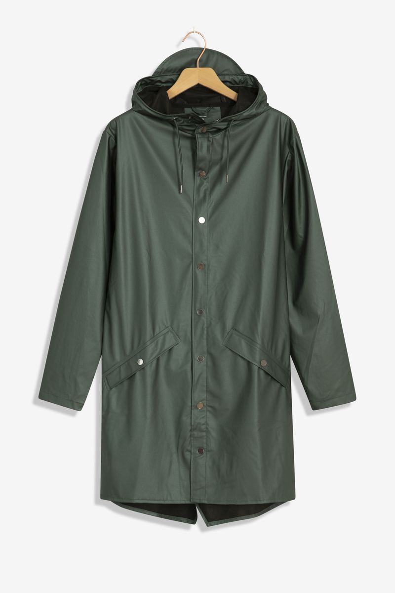 RAINS 1202 Long jacket dark green
