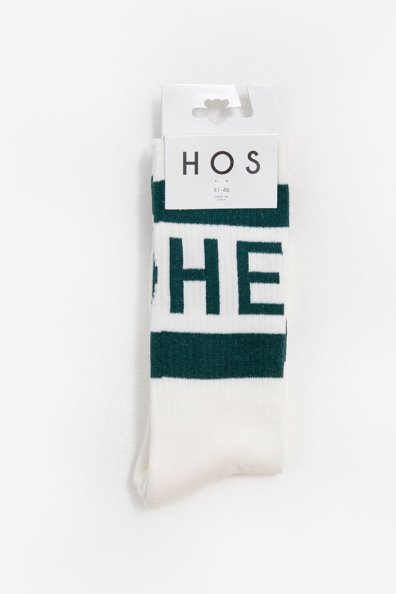 Heroes on socks wit met groene sokken